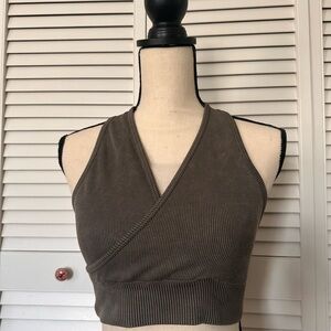 Fabletics cross front low impact crop top